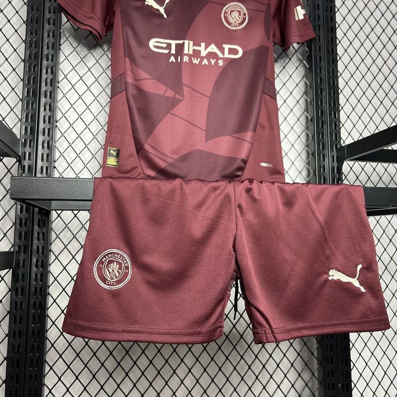 Kit Infantil Manchester City Reserva 3 24/25